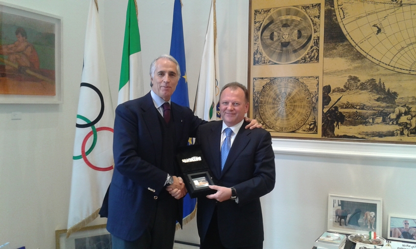 Malagò riceve il Presidente di SportAccord Marius Vizer